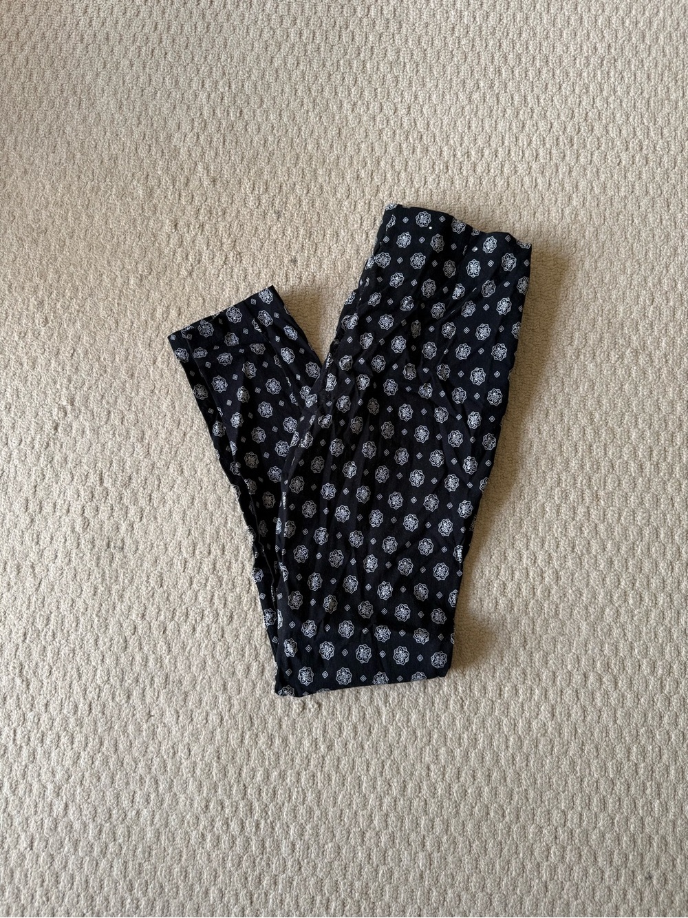 Michael Kors Black Floral Slim Trousers